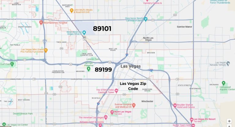 Las Vegas Zip Code Map