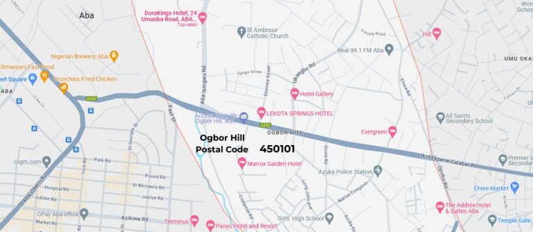 Ogbor Hill Aba Postal Code