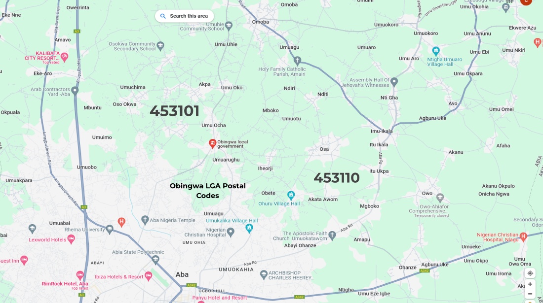 Obingwa LGA Postal Codes