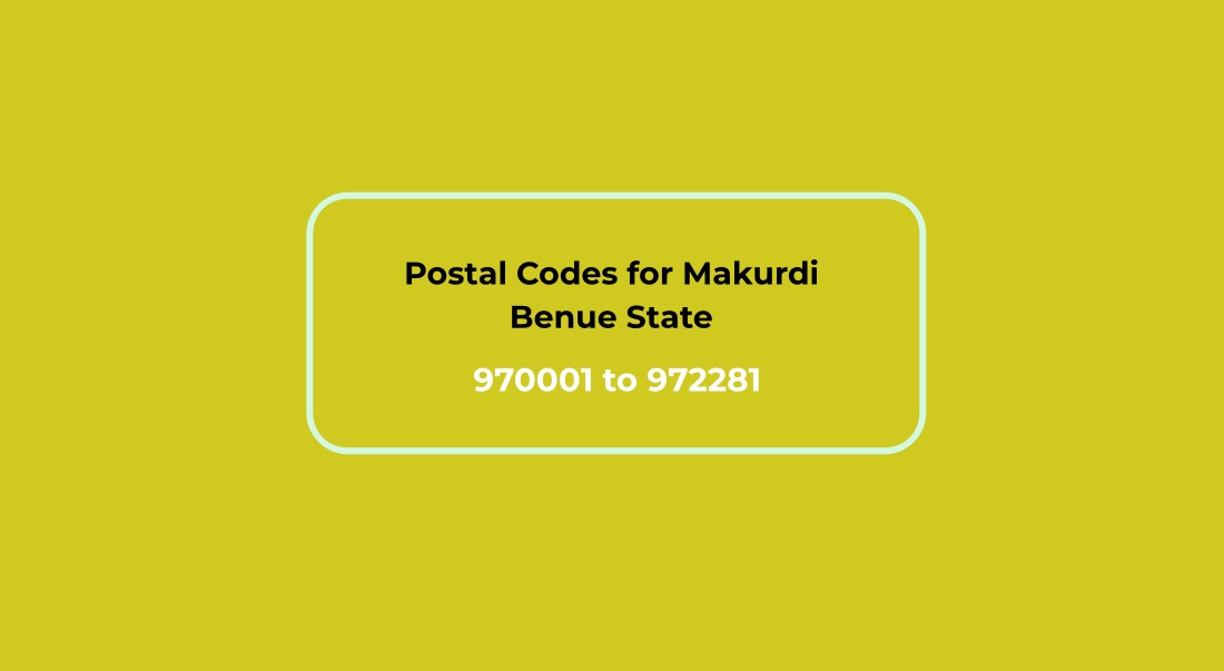 Postal Codes for Makurdi Benue State