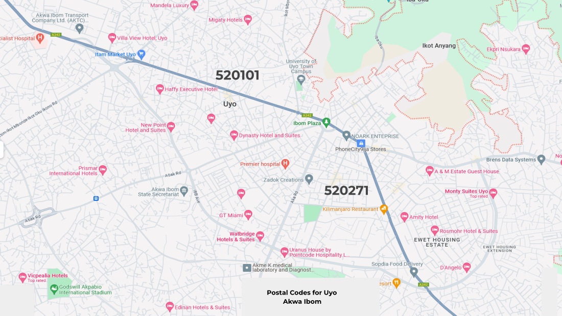 Postal Codes for Uyo