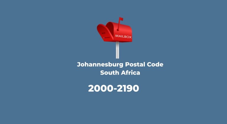 Johannesburg Postal Code South Africa