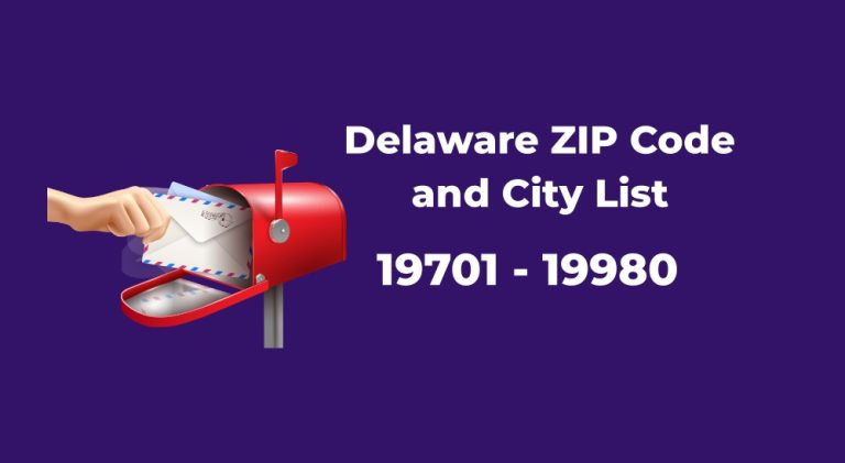 Delaware ZIP Code and City List