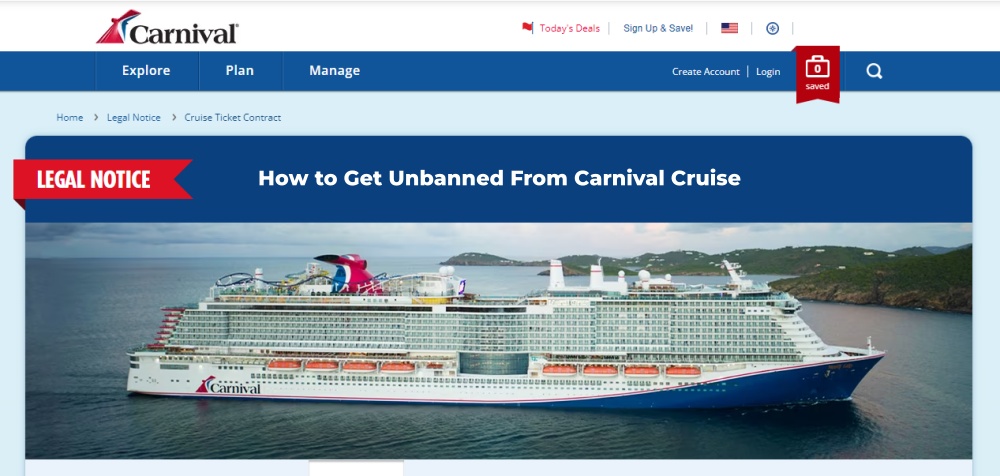 How to Get Unbanned From Carnival Cruise