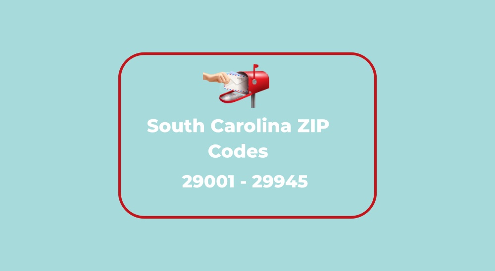 List of South Carolina ZIP Codes by City