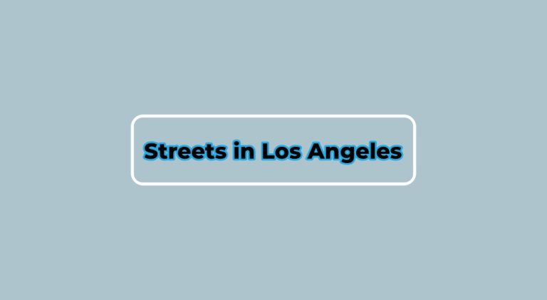 Streets in Los Angeles with ZIP Codes