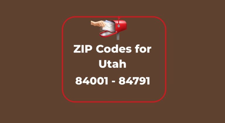 ZIP Codes for Utah