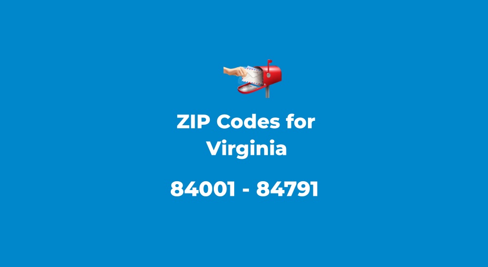 List of All ZIP Codes for Virginia USA